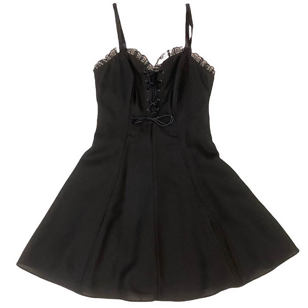 NWT Vintage 90s Lace Up Mini Dress